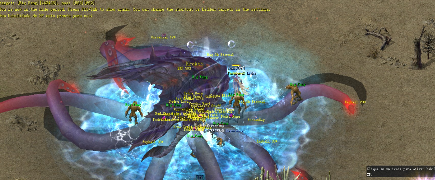 Imagem de Drop de Recompensas do Kraken